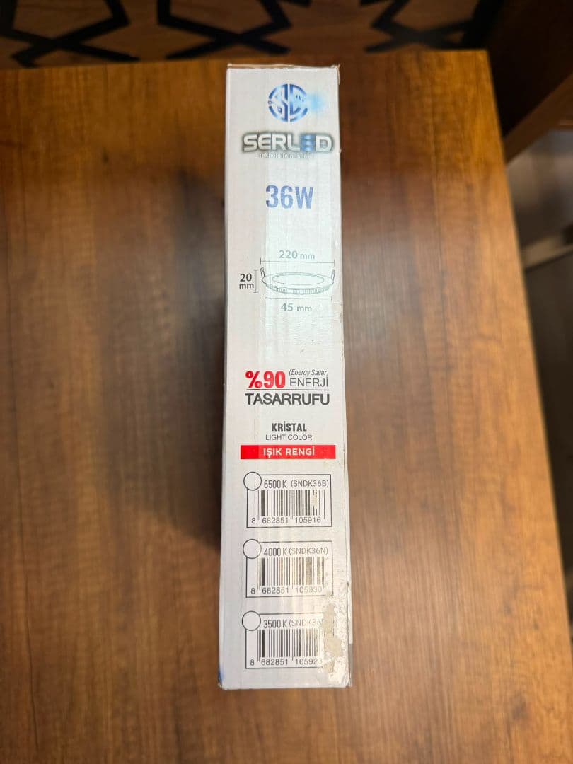 36W KRİSTAL AYARLI PANEL 6500K.BEYAZ IŞIK 3
