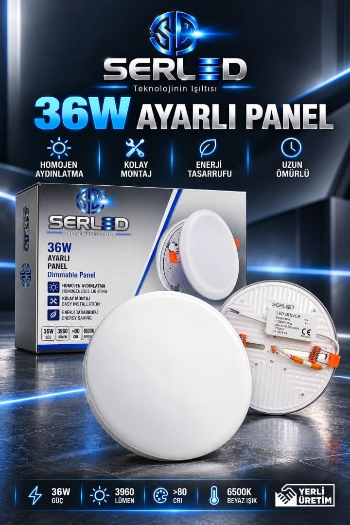 36W AYARLI LED PANEL